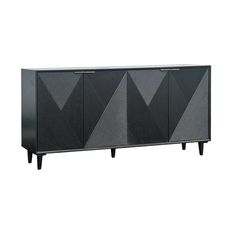 Arvada Black Four-Door Sideboard - Ornate Home