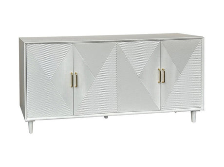 Arvada White Four-Door Sideboard- - Ornate Home