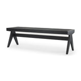 Arvin Black Wooden Bench - Ornate Home