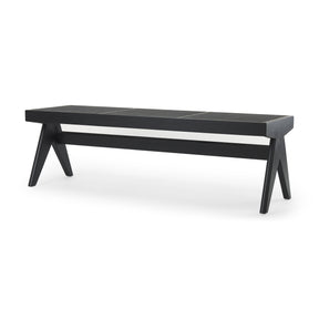 Arvin Black Wooden Bench - Ornate Home