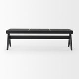 Arvin Black Wooden Bench - Ornate Home