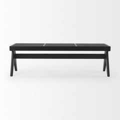 Arvin Black Wooden Bench