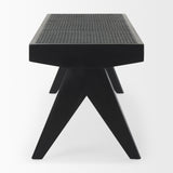 Arvin Black Wooden Bench - Ornate Home