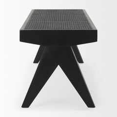 Arvin Black Wooden Bench