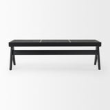Arvin Black Wooden Bench - Ornate Home