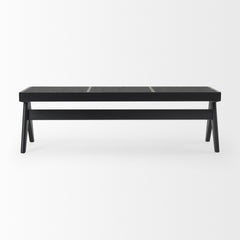 Arvin Black Wooden Bench