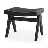 Arvin Black Wooden Stool - Ornate Home