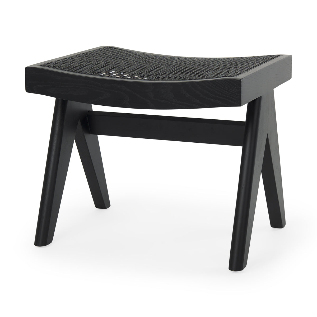 Arvin Black Wooden Stool - Ornate Home