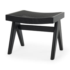 Arvin Black Wooden Stool - Ornate Home
