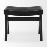 Arvin Black Wooden Stool - Ornate Home
