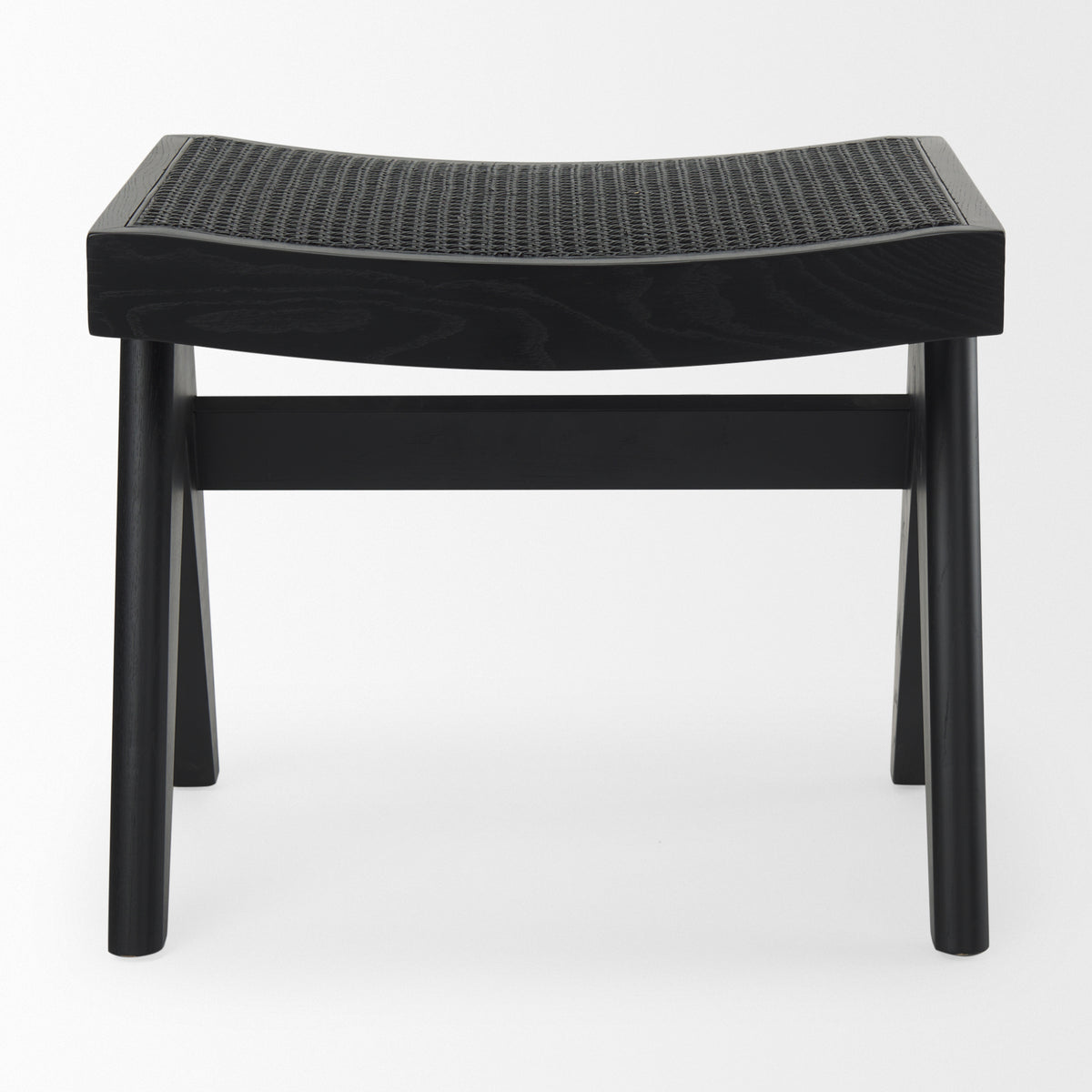 Arvin Black Wooden Stool - Ornate Home