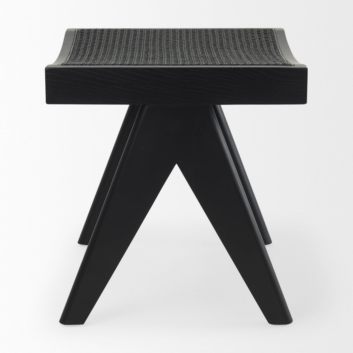 Arvin Black Wooden Stool - Ornate Home