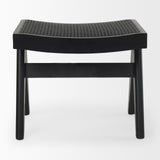 Arvin Black Wooden Stool - Ornate Home