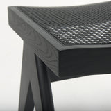 Arvin Black Wooden Stool - Ornate Home
