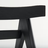 Arvin Black Wooden Stool - Ornate Home