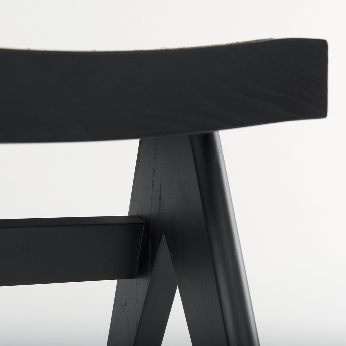 Arvin Black Wooden Stool - Ornate Home