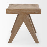 Arvin Medium Brown Wooden Stool - Ornate Home