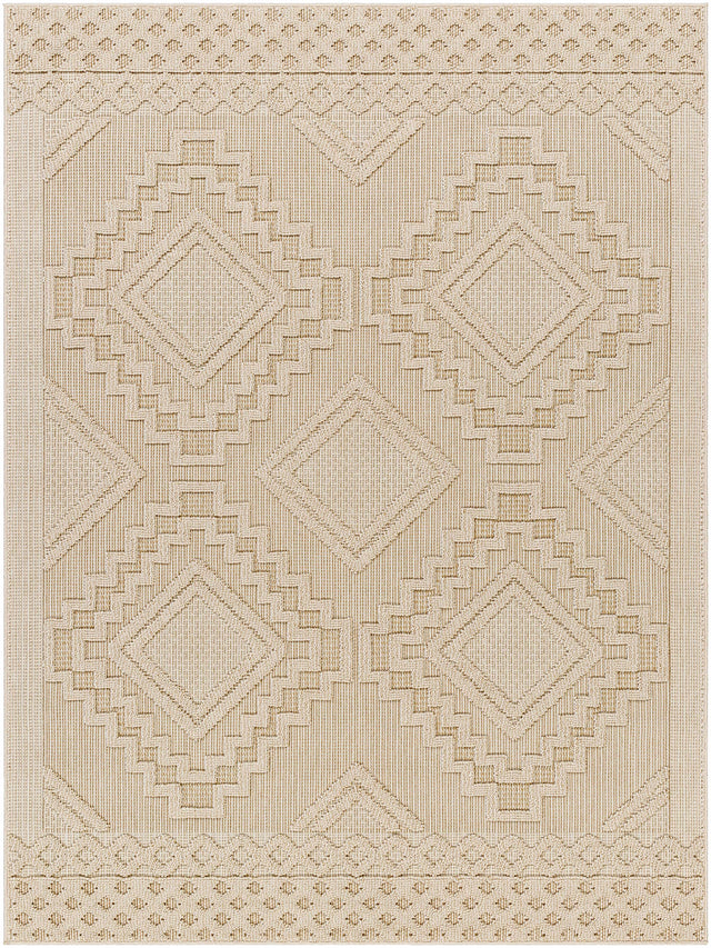 Arwid Bone Outdoor Area Rug - Clearance - Ornate Home
