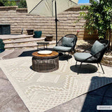 Arwid Bone Outdoor Area Rug - Clearance - Ornate Home