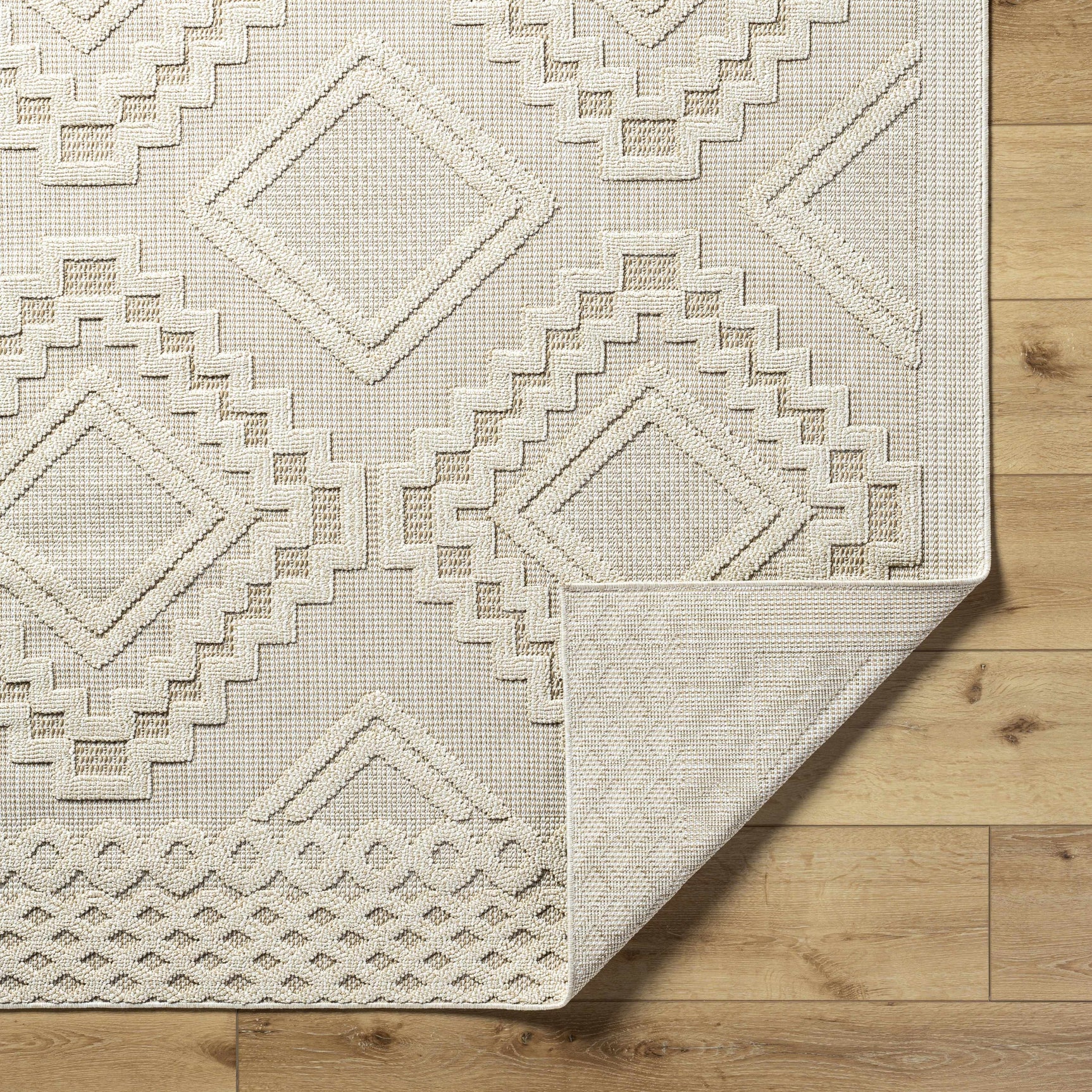 Arwid Bone Outdoor Area Rug - Clearance - Ornate Home