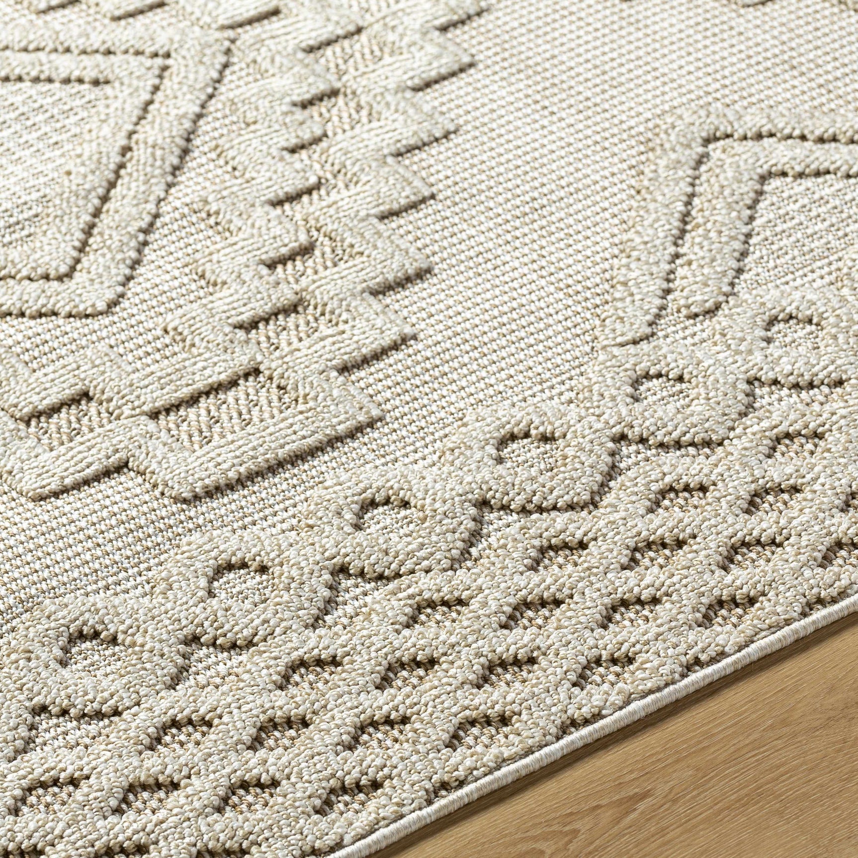 Arwid Bone Outdoor Area Rug - Clearance - Ornate Home