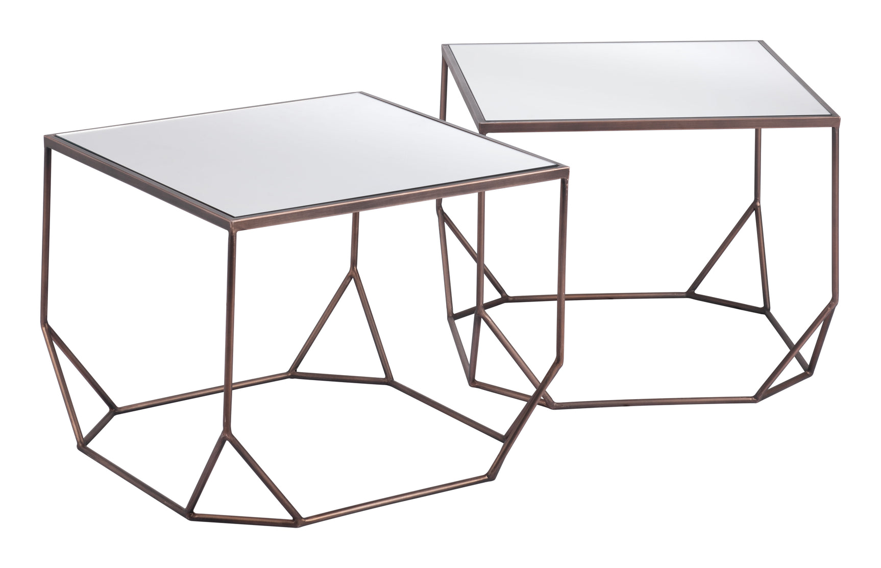 Arzon Bronze Coffee Table Set (2-Piece) - Ornate Home
