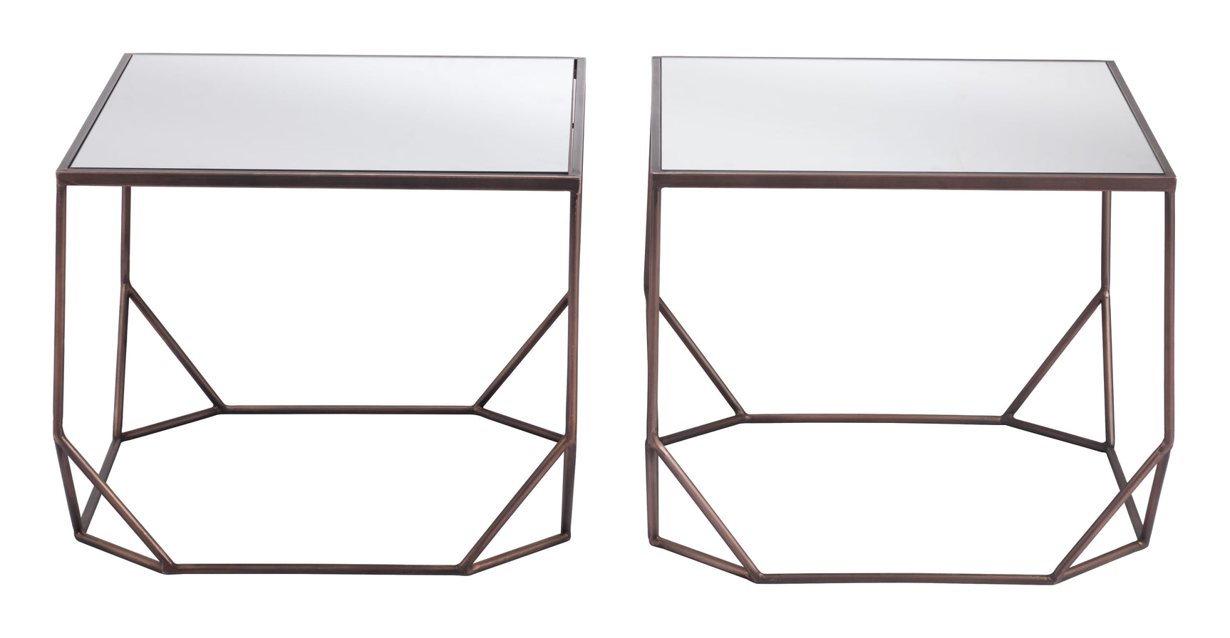 Arzon Bronze Coffee Table Set (2-Piece) - Ornate Home