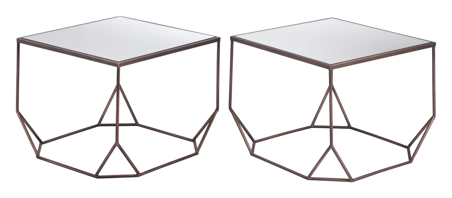 Arzon Bronze Coffee Table Set (2-Piece) - Ornate Home