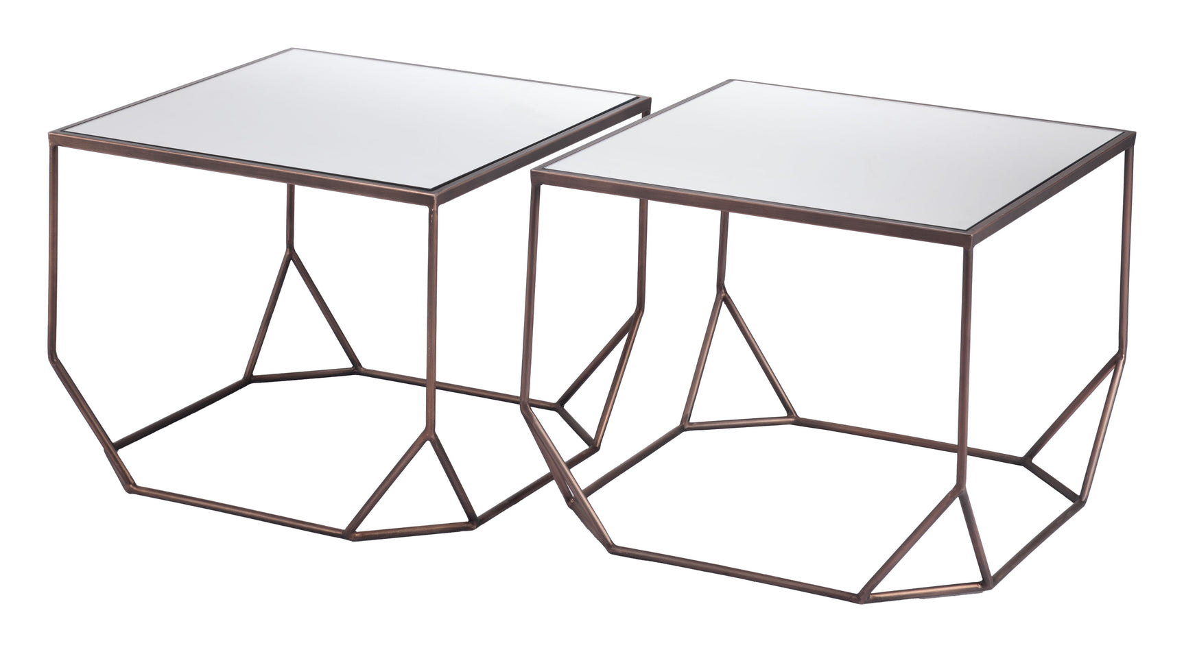 Arzon Bronze Coffee Table Set (2-Piece) - Ornate Home
