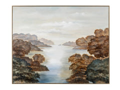 As The River Flows Brown Canvas - Ornate Home