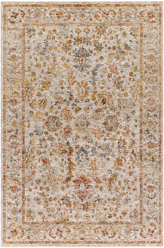 Asabi Beige Textured Rug with Fringes - Ornate Home