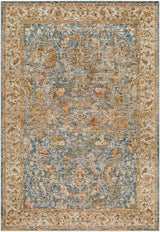 Asabi Blue Textured Rug with Fringes - Ornate Home