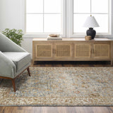 Asabi Blue Textured Rug with Fringes - Ornate Home