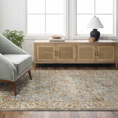 Asabi Blue Textured Rug with Fringes - Ornate Home