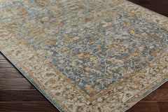Asabi Blue Textured Rug with Fringes - Ornate Home
