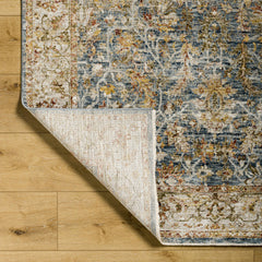 Asabi Blue Textured Rug with Fringes - Ornate Home