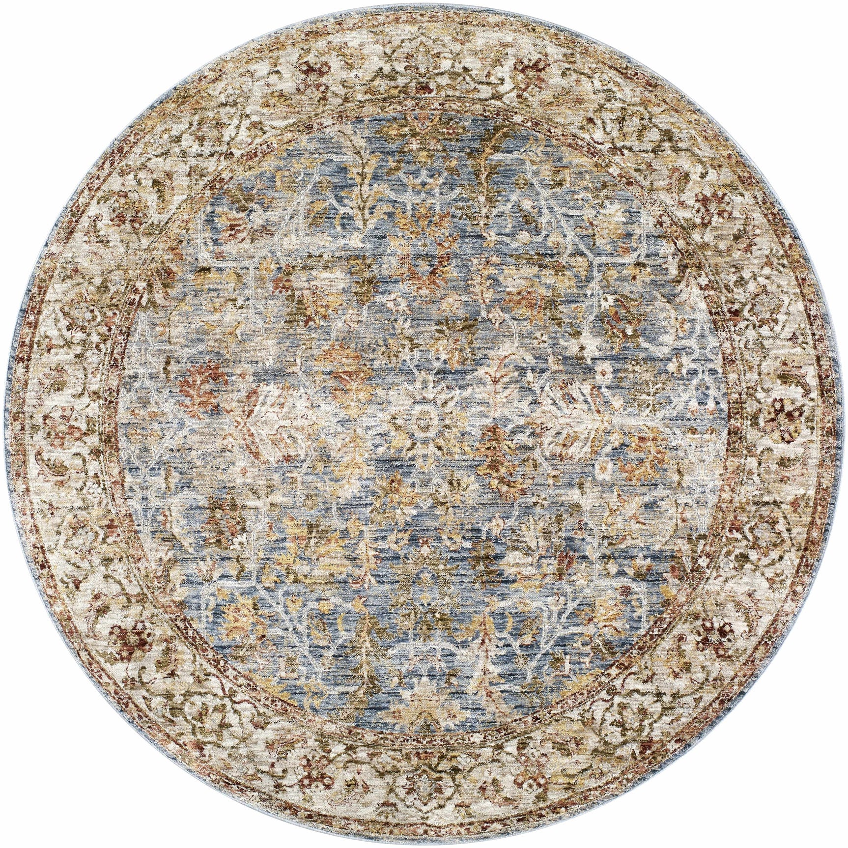 Asabi Blue Textured Rug with Fringes - Ornate Home