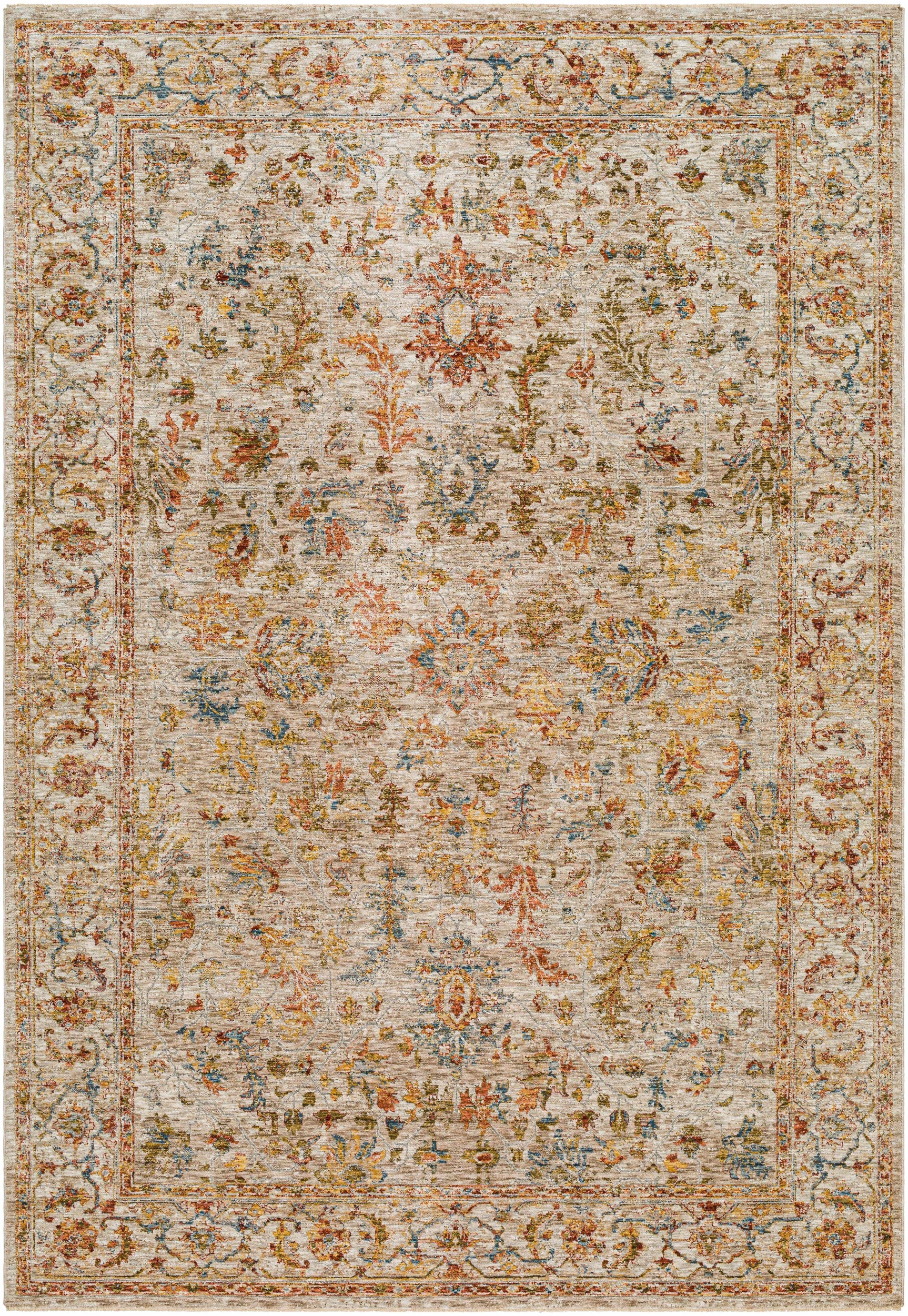 Asabi Tan Textured Rug with Fringes - Ornate Home
