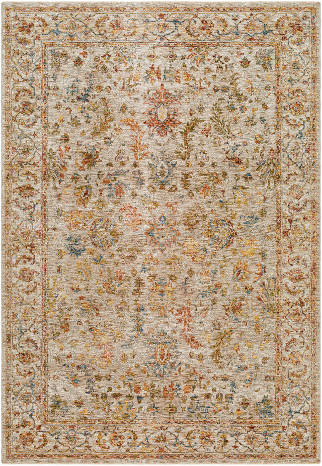 Asabi Tan Textured Rug with Fringes - Ornate Home