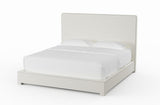Asana White/Cream King Panel Bed