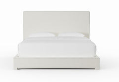Asana White/Cream King Panel Bed - Ornate Home