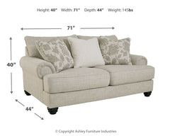 Asanti Fog Loveseat - Ornate Home