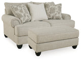 Asanti Fog Loveseat and Ottoman - Ornate Home