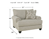 Asanti Fog Oversized Chair - Ornate Home