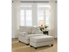 Asanti Fog Oversized Chair and Ottoman - Ornate Home