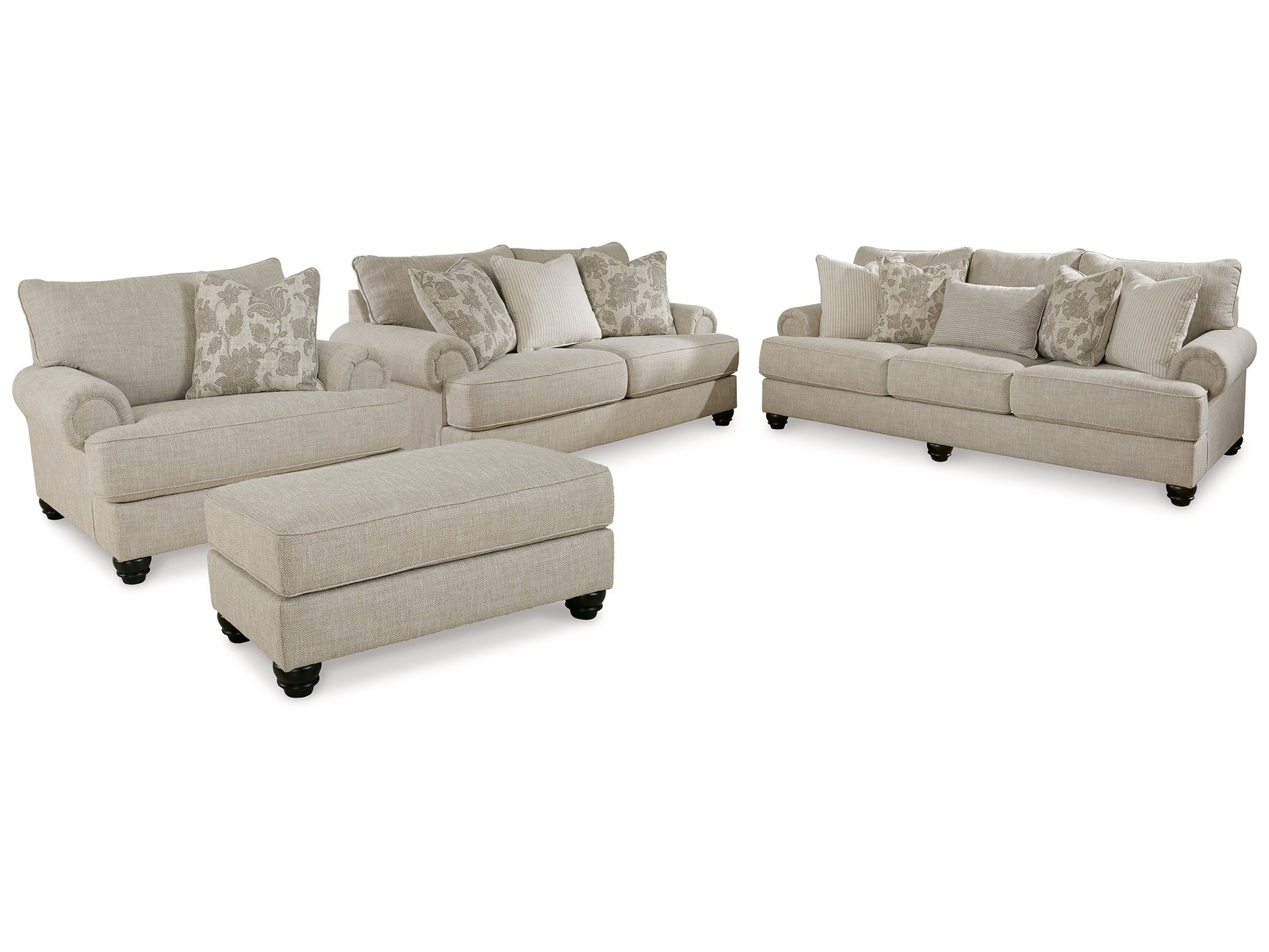Asanti Fog Sofa, Loveseat, Oversized Chair and Ottoman (Online Special Price) - Ornate Home