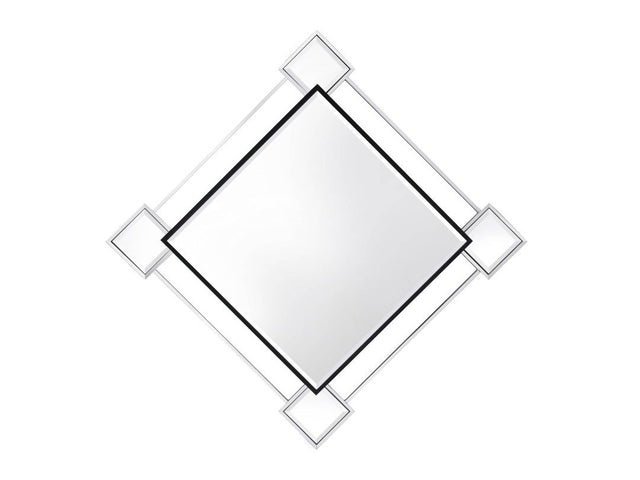 Asbury Mirrored & Chrome Accent Mirror (Wall) - Ornate Home