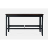 Asbury Park Black/Autumn Brown Counter Dining Table, (2) Stools, Bench - Ornate Home