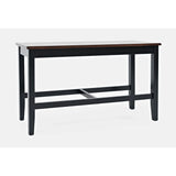 Asbury Park Black/Autumn Brown Counter Dining Table, (2) Stools, Bench - Ornate Home