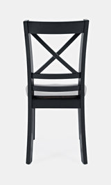 Asbury Park Black/Autumn Brown X Back Chair (Set of 2) - Ornate Home